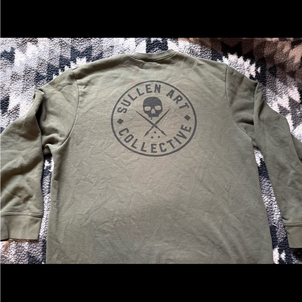 Sullen Art Collective Men's Graphic Sweatshirt in Army Green